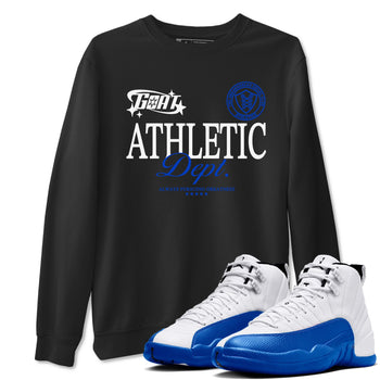 12s Blueberry shirts to match jordans Goat Athletic Dept sneaker match tees Air Jordan 12 Blueberry SNRT Sneaker Release Tees unisex cotton Black 1 crew neck shirts