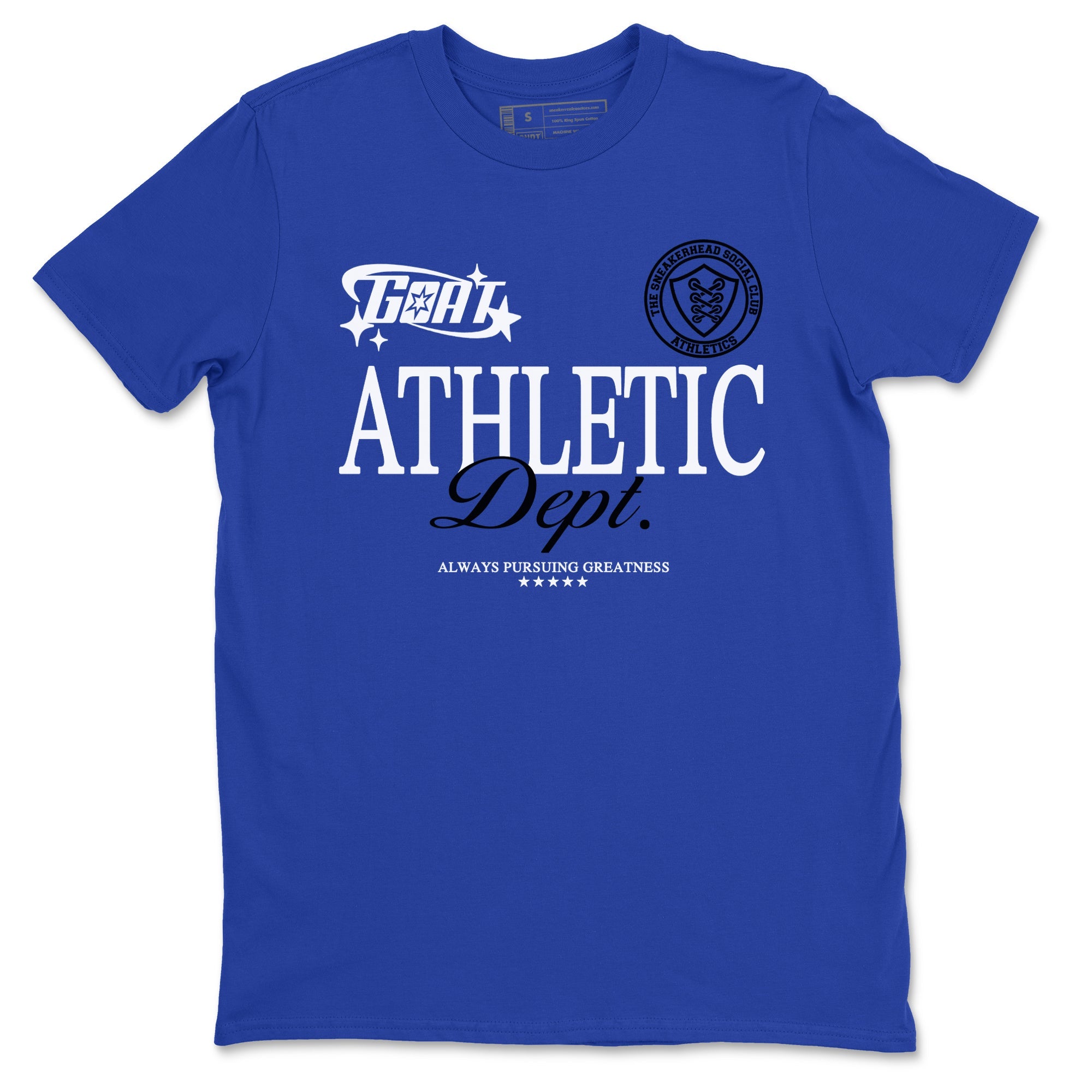 12s Blueberry shirts to match jordans Goat Athletic Dept sneaker match tees Air Jordan 12 Blueberry SNRT Sneaker Release Tees unisex cotton Royal Blue 2 crew neck shirts