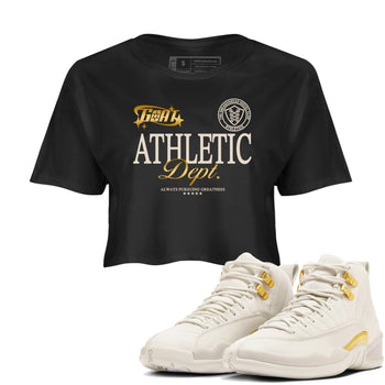 12s Phantom shirts to match jordans Goat Athletic Dept sneaker match tees Air Jordan 12 WMNS Phantom match shoes to clothes SNRT Sneaker Tees unisex cotton Black 1 crop tee