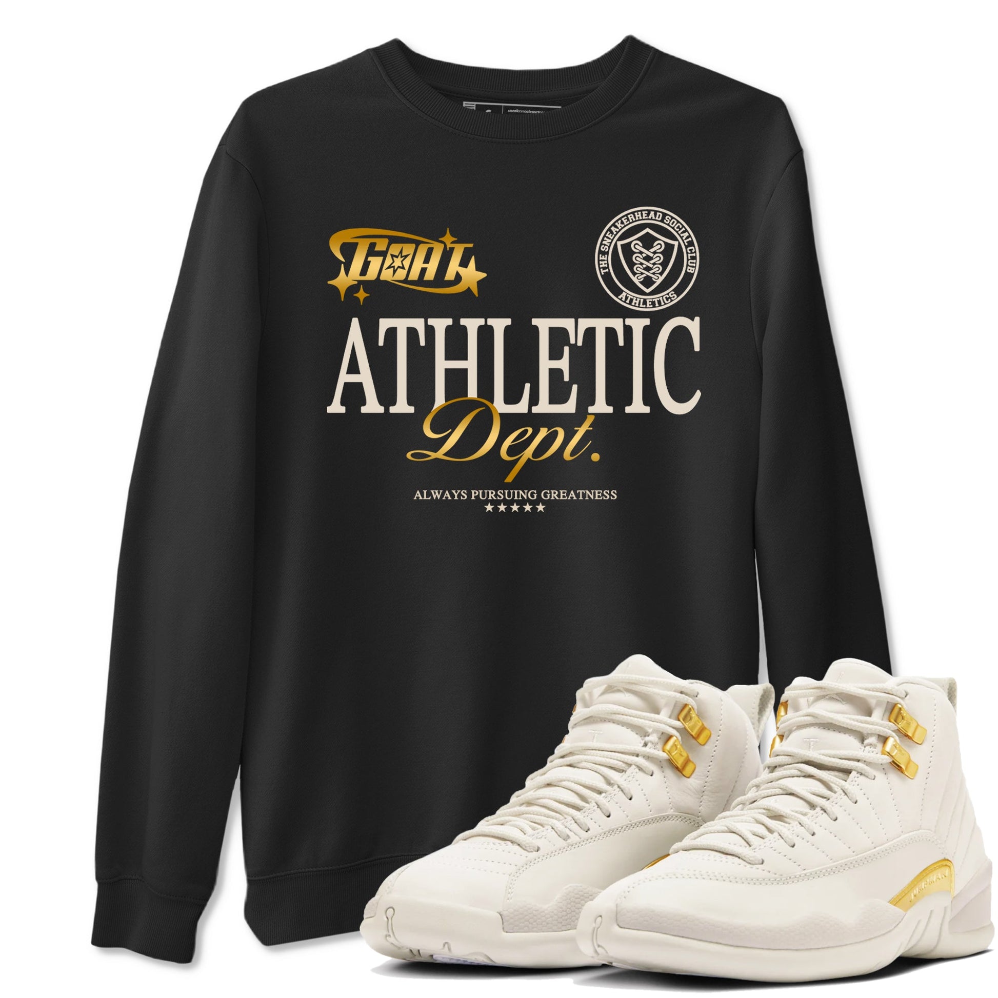 12s Phantom shirts to match jordans Goat Athletic Dept sneaker match tees Air Jordan 12 WMNS Phantom match shoes to clothes SNRT Sneaker Tees unisex cotton Black 1 shirts