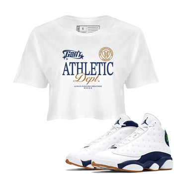 13s Midnight Navy shirts to match jordans Goat Athletic Dept sneaker match tees Air Jordan 13 Midnight Navy SNRT Sneaker Release Tees unisex cotton White 1 Crop Shirts