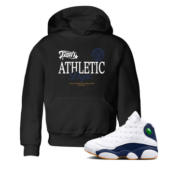13s Midnight Navy shirts to match jordans Goat Athletic Dept sneaker match tees Air Jordan 13 Midnight Navy SNRT Sneaker Release Tees Youth Baby Black 1 crew neck shirts