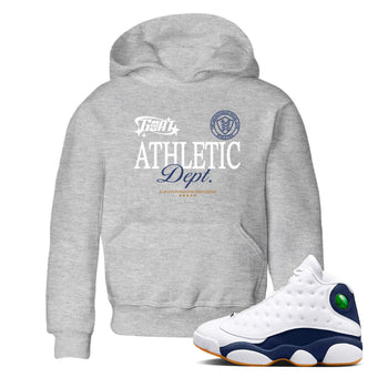 13s Midnight Navy shirts to match jordans Goat Athletic Dept sneaker match tees Air Jordan 13 Midnight Navy SNRT Sneaker Release Tees Youth Baby Heather Grey 1 crew neck shirts