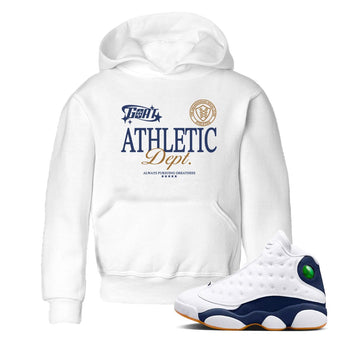 13s Midnight Navy shirts to match jordans Goat Athletic Dept sneaker match tees Air Jordan 13 Midnight Navy SNRT Sneaker Release Tees Youth Baby White 1 crew neck shirts