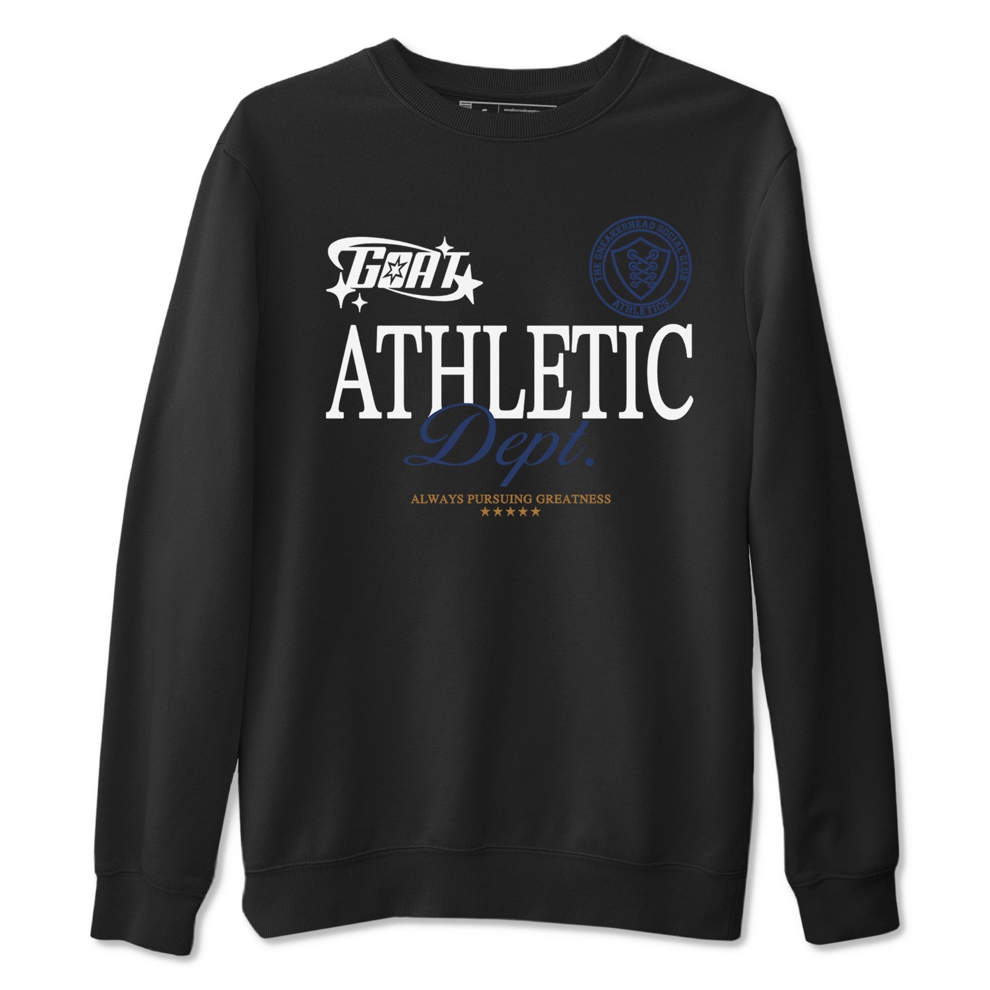 13s Midnight Navy shirts to match jordans Goat Athletic Dept sneaker match tees Air Jordan 13 Midnight Navy SNRT Sneaker Release Tees unisex cotton Black 2 crew neck shirts