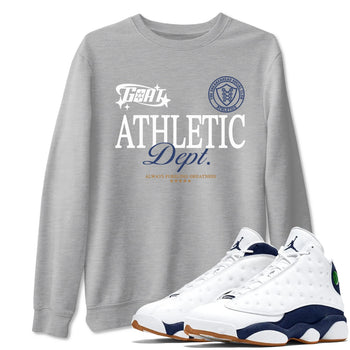 13s Midnight Navy shirts to match jordans Goat Athletic Dept sneaker match tees Air Jordan 13 Midnight Navy SNRT Sneaker Release Tees unisex cotton Heather Grey 1 crew neck shirts