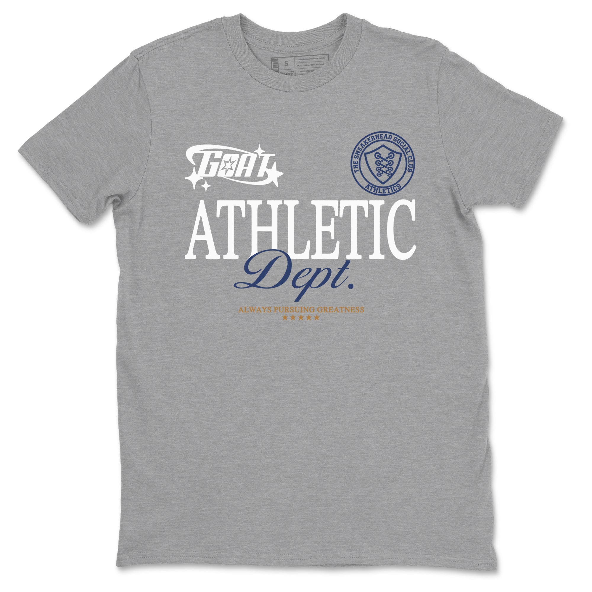 13s Midnight Navy shirts to match jordans Goat Athletic Dept sneaker match tees Air Jordan 13 Midnight Navy SNRT Sneaker Release Tees unisex cotton Heather Grey 2 crew neck shirts