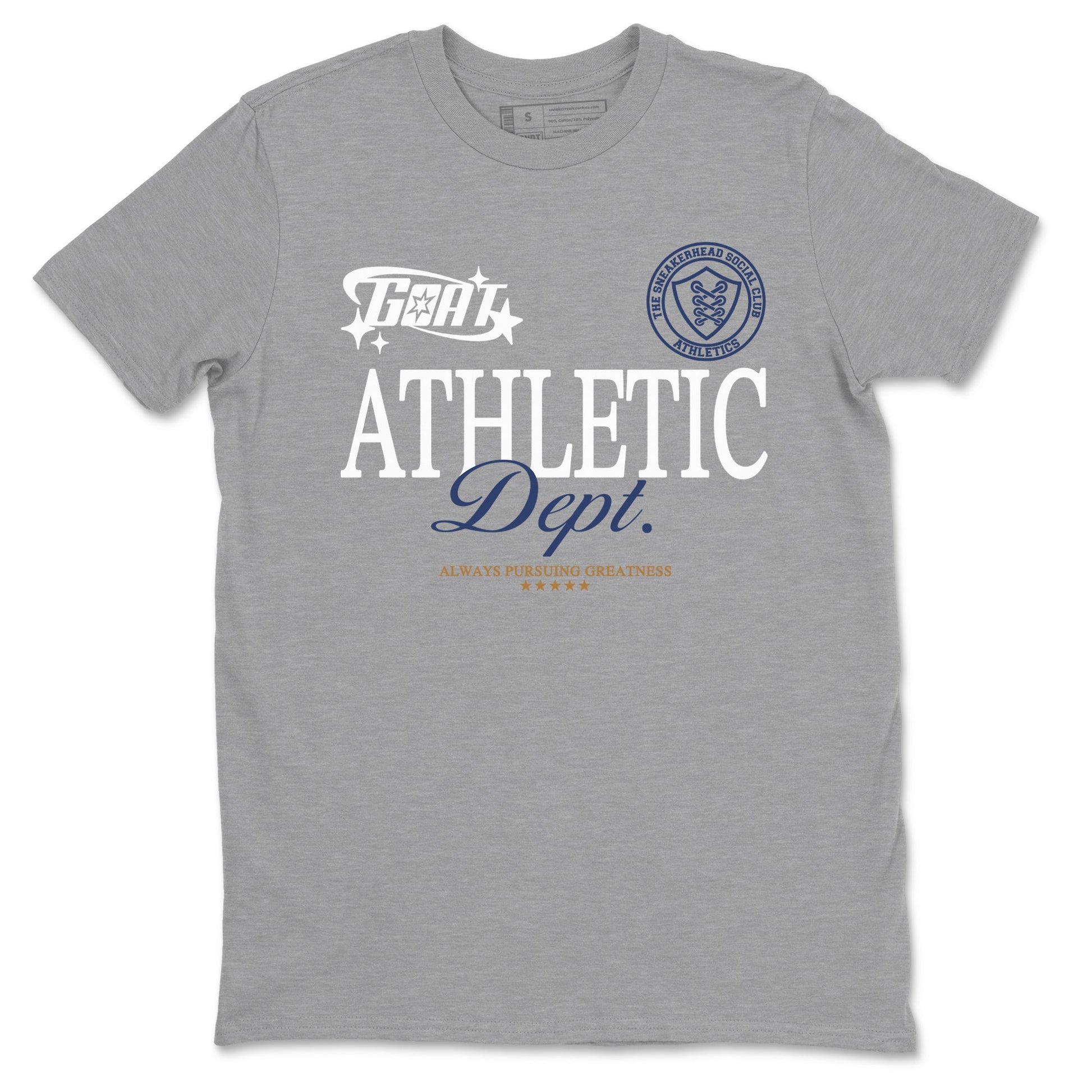 13s Midnight Navy shirts to match jordans Goat Athletic Dept sneaker match tees Air Jordan 13 Midnight Navy SNRT Sneaker Release Tees unisex cotton Heather Grey 2 crew neck shirts