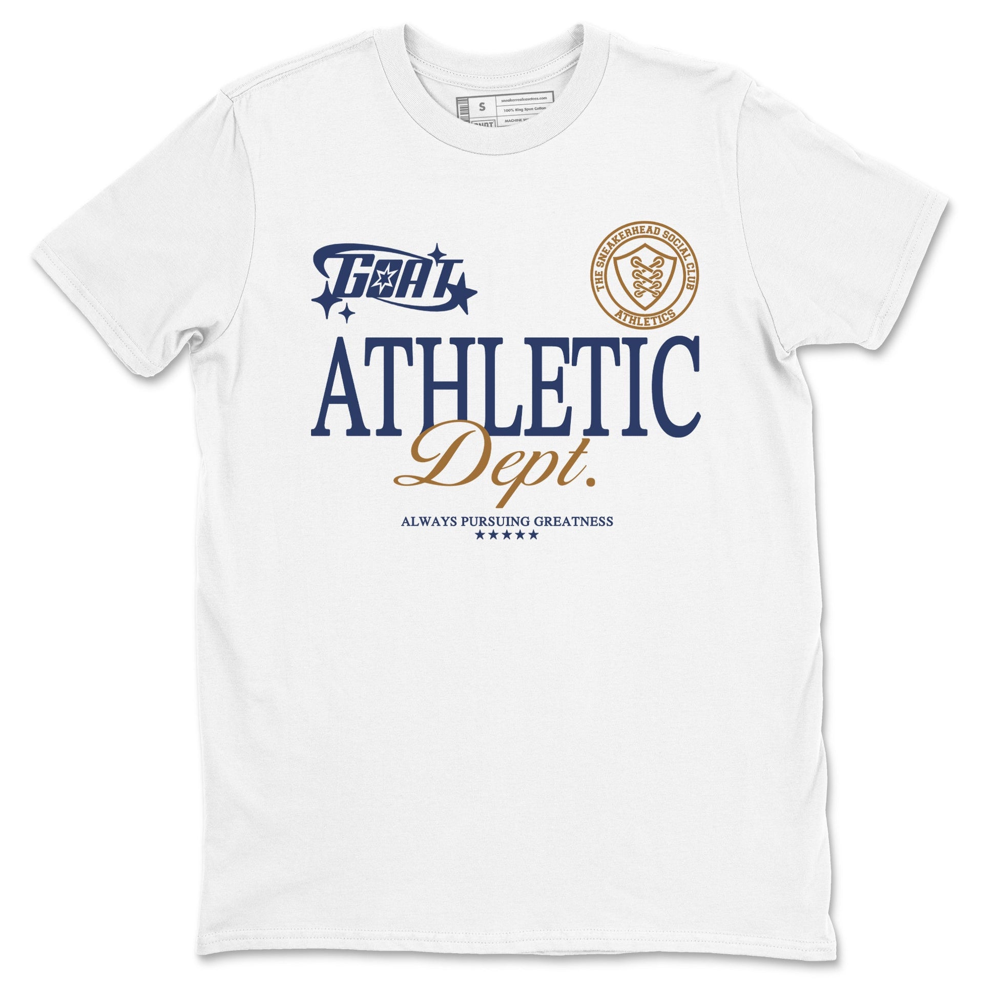 13s Midnight Navy shirts to match jordans Goat Athletic Dept sneaker match tees Air Jordan 13 Midnight Navy SNRT Sneaker Release Tees unisex cotton White 2 crew neck shirts