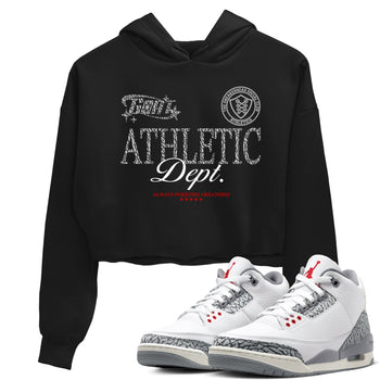 3s Cement Grey shirts to match jordans Goat Athletic Dept sneaker match tees Air Jordan 3 Cement Grey SNRT Sneaker Release Tees unisex cotton Black 1 Crop Shirts
