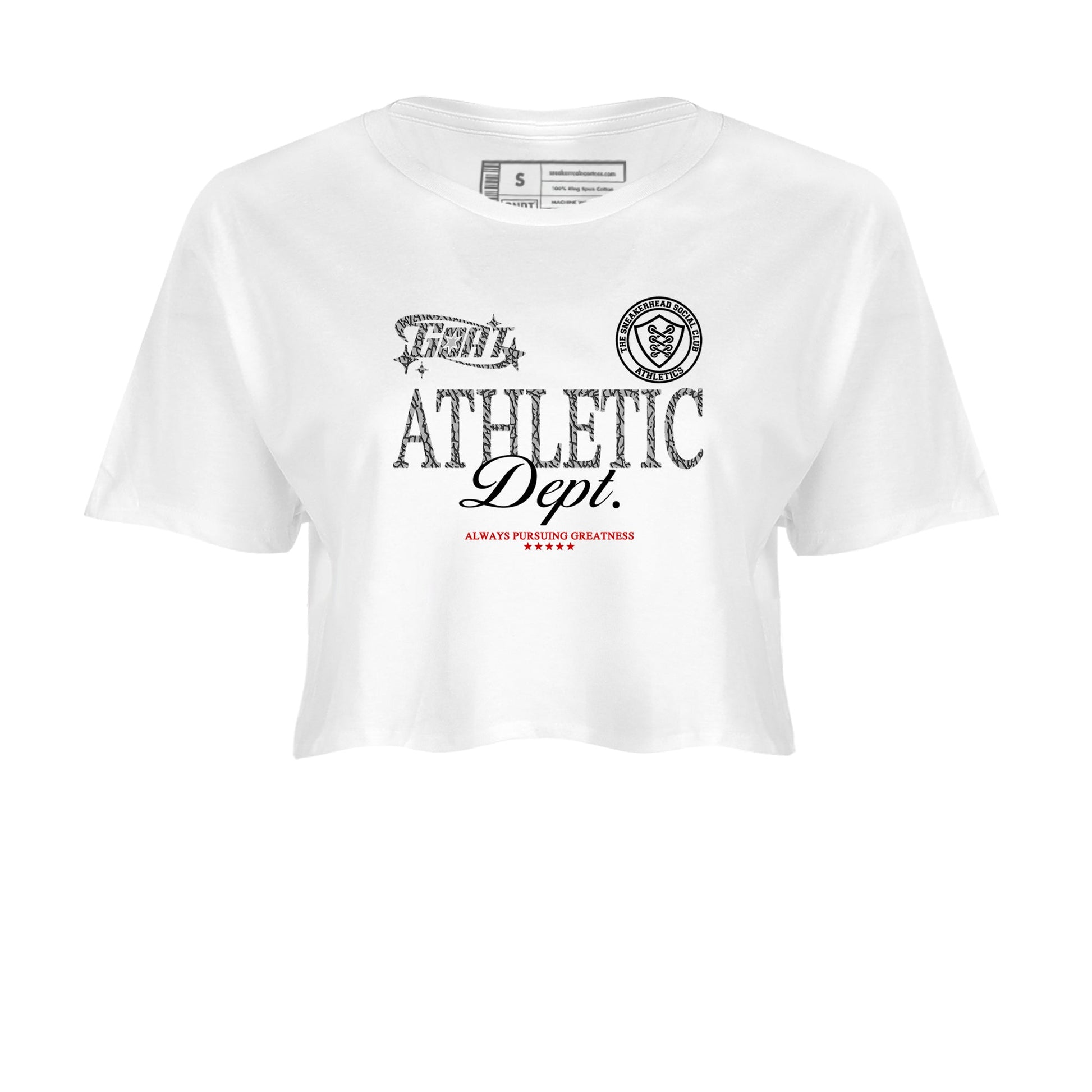 3s Cement Grey shirts to match jordans Goat Athletic Dept sneaker match tees Air Jordan 3 Cement Grey SNRT Sneaker Release Tees unisex cotton White 2 Crop Shirts