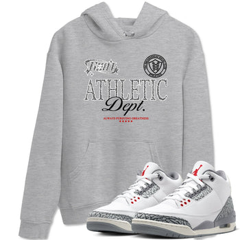3s Cement Grey shirts to match jordans Goat Athletic Dept sneaker match tees Air Jordan 3 Cement Grey SNRT Sneaker Release Tees unisex cotton Heather Grey 1 crew neck shirts