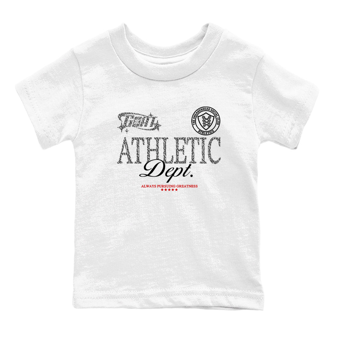 3s Cement Grey shirts to match jordans Goat Athletic Dept sneaker match tees Air Jordan 3 Cement Grey SNRT Sneaker Release Tees Youth Baby White 2 crew neck shirts