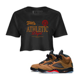 5s Archaeo Brown shirts to match jordans Goat Athletic Dept sneaker match tees Air Jordan 5 Archaeo Brown SNRT Sneaker Release Tees unisex cotton Black 1 Crop Shirts