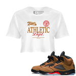 5s Archaeo Brown shirts to match jordans Goat Athletic Dept sneaker match tees Air Jordan 5 Archaeo Brown SNRT Sneaker Release Tees unisex cotton White 1 Crop Shirts