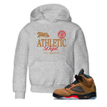 5s Archaeo Brown shirts to match jordans Goat Athletic Dept sneaker match tees Air Jordan 5 Archaeo Brown SNRT Sneaker Release Tees Youth Baby Heather Grey 1 crew neck shirts