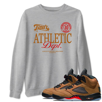 5s Archaeo Brown shirts to match jordans Goat Athletic Dept sneaker match tees Air Jordan 5 Archaeo Brown SNRT Sneaker Release Tees unisex cotton Heather Grey 1 crew neck shirts