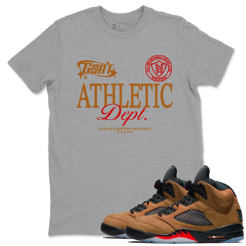 5s Archaeo Brown shirts to match jordans Goat Athletic Dept sneaker match tees Air Jordan 5 Archaeo Brown SNRT Sneaker Release Tees unisex cotton Heather Grey 1 crew neck shirts