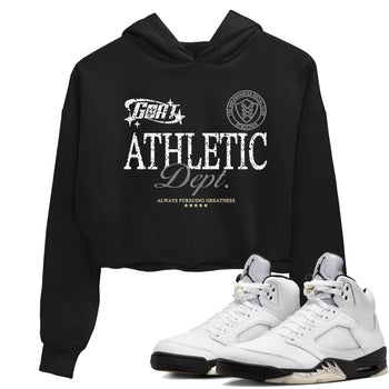 5s White Black shirts to match jordans Goat Athletic Dept sneaker match tees Air Jordan 5 White Black SNRT Sneaker Release Tees unisex cotton Black 1 Crop Shirts
