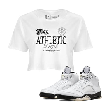 5s White Black shirts to match jordans Goat Athletic Dept sneaker match tees Air Jordan 5 White Black SNRT Sneaker Release Tees unisex cotton White 1 Crop Shirts