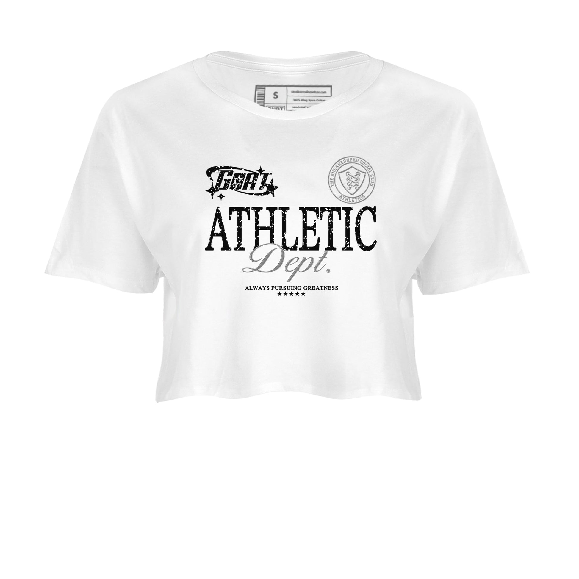 5s White Black shirts to match jordans Goat Athletic Dept sneaker match tees Air Jordan 5 White Black SNRT Sneaker Release Tees unisex cotton White 2 Crop Shirts