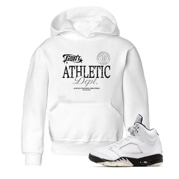 5s White Black shirts to match jordans Goat Athletic Dept sneaker match tees Air Jordan 5 White Black SNRT Sneaker Release Tees Youth Baby White 1 crew neck shirts
