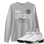 5s White Black shirts to match jordans Goat Athletic Dept sneaker match tees Air Jordan 5 White Black SNRT Sneaker Release Tees unisex cotton Heather Grey 1 crew neck shirts