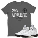 5s White Black shirts to match jordans Goat Athletic Dept sneaker match tees Air Jordan 5 White Black SNRT Sneaker Release Tees unisex cotton Cool Grey 1 crew neck shirts