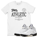 5s White Black shirts to match jordans Goat Athletic Dept sneaker match tees Air Jordan 5 White Black SNRT Sneaker Release Tees unisex cotton White 1 crew neck shirts