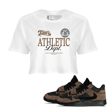 Jordan Jumpman Jack Travis Scott Dark Mocha shirts to match jordans Goat Athletic Dept sneaker match tees Jordan Jumpman Jack Travis Scott Dark Mocha SNRT Sneaker Release Tees unisex cotton White 1 Crop Shirts