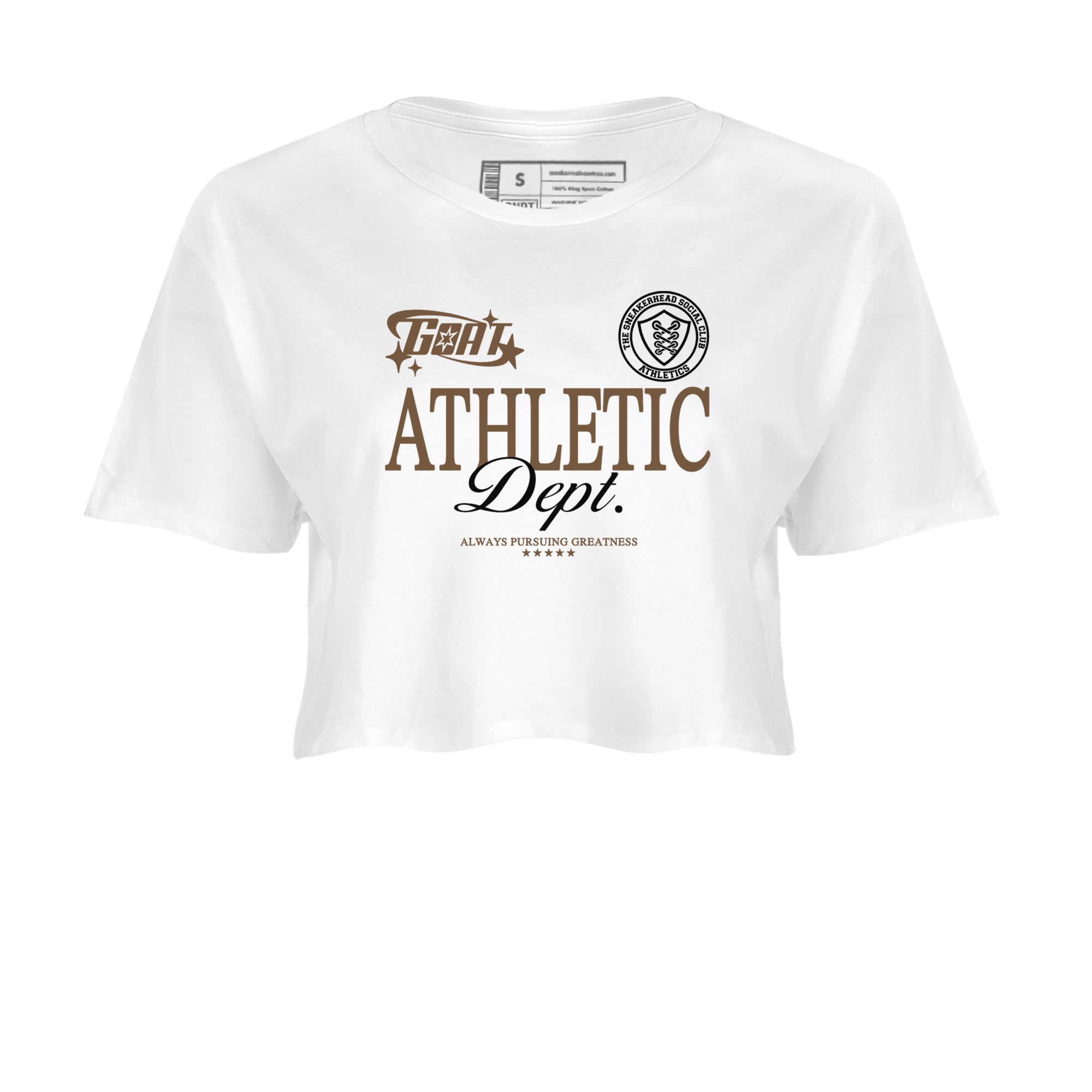 Jordan Jumpman Jack Travis Scott Dark Mocha shirts to match jordans Goat Athletic Dept sneaker match tees Jordan Jumpman Jack Travis Scott Dark Mocha SNRT Sneaker Release Tees unisex cotton White 2 Crop Shirts