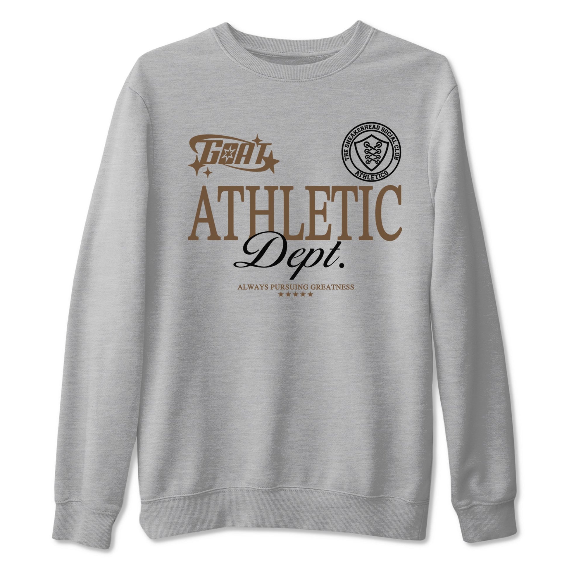 Jordan Jumpman Jack Travis Scott Dark Mocha shirts to match jordans Goat Athletic Dept sneaker match tees Jordan Jumpman Jack Travis Scott Dark Mocha SNRT Sneaker Release Tees unisex cotton Heather Grey 2 crew neck shirts