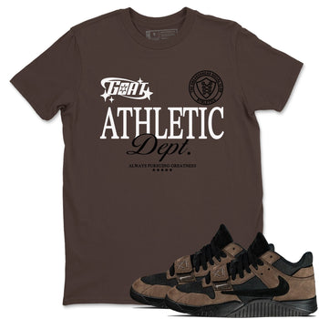 Jordan Jumpman Jack Travis Scott Dark Mocha shirts to match jordans Goat Athletic Dept sneaker match tees Jordan Jumpman Jack Travis Scott Dark Mocha SNRT Sneaker Release Tees unisex cotton Dark Chocolate 1 crew neck shirts