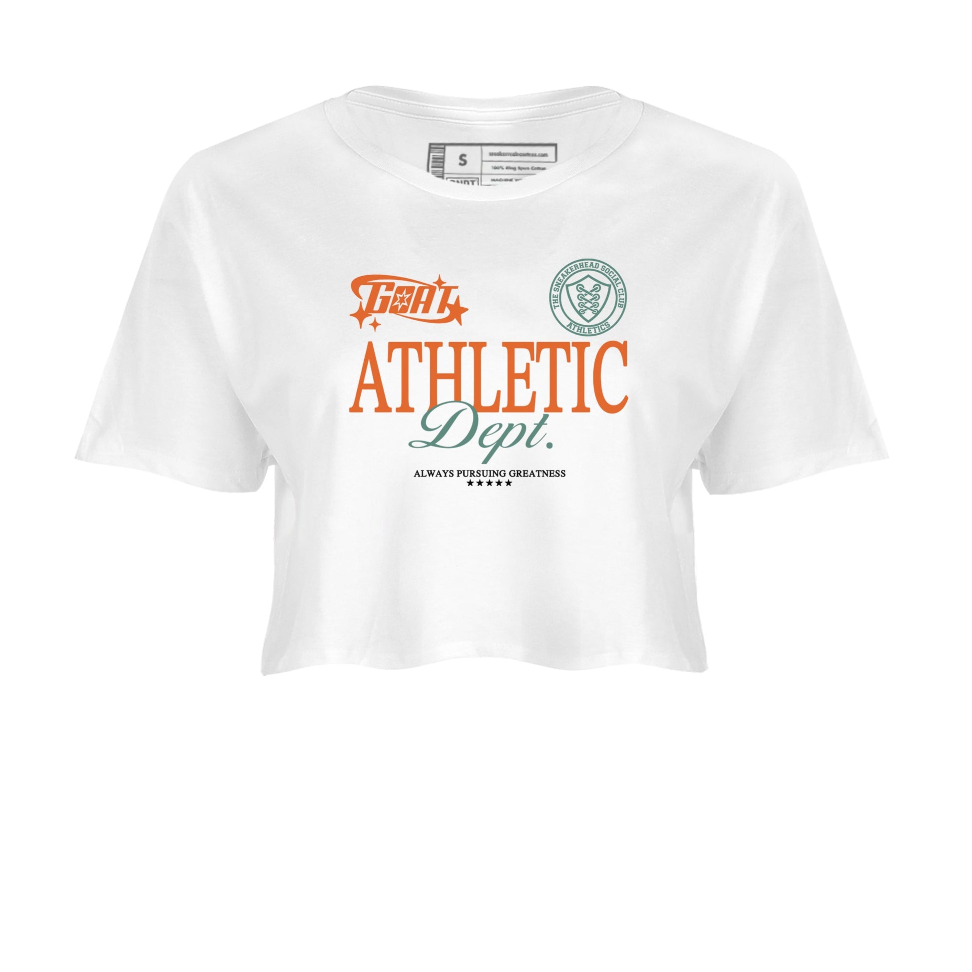 Dunk Low Ceramic shirts to match jordans Goat Athletic Dept sneaker match tees Dunk Ceramic match shoes to clothes SNRT Sneaker Tees unisex cotton White 2 crop tee