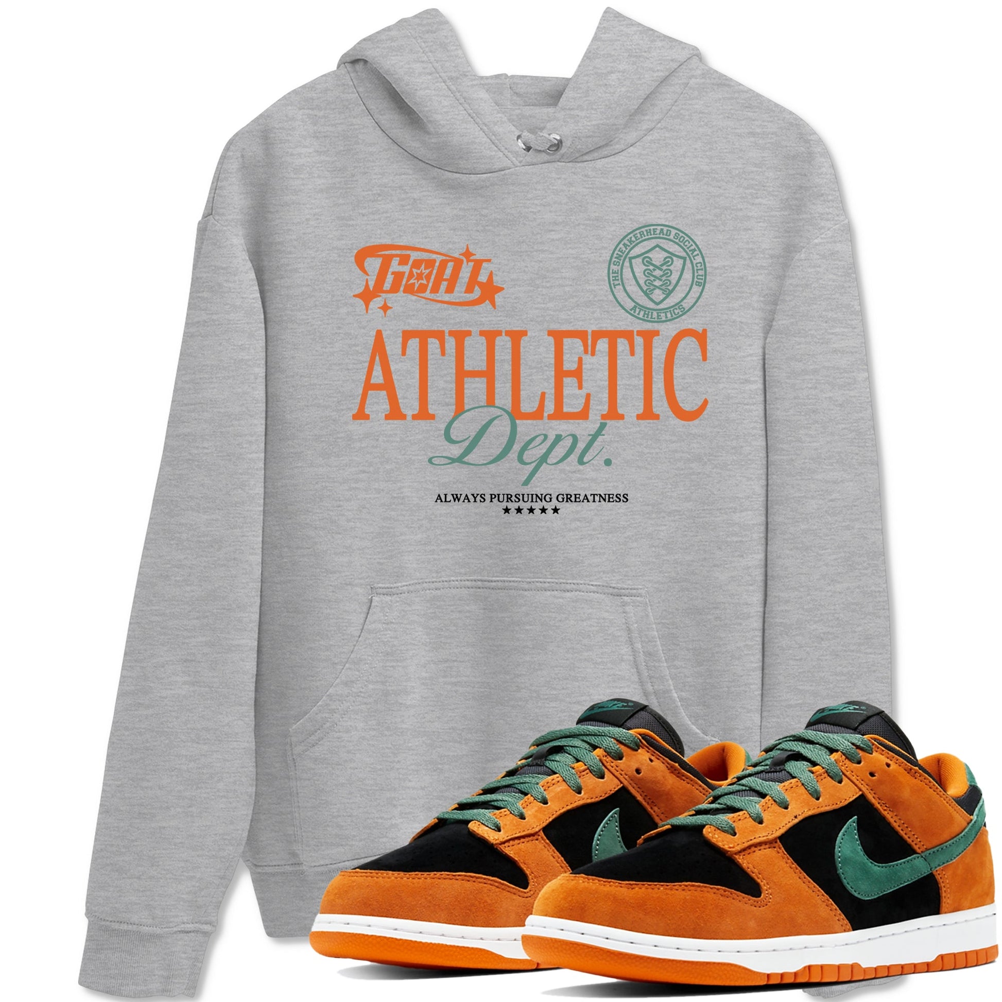 Dunk Low Ceramic shirts to match jordans Goat Athletic Dept sneaker match tees Dunk Ceramic match shoes to clothes SNRT Sneaker Tees unisex cotton Heather Grey 1 shirts