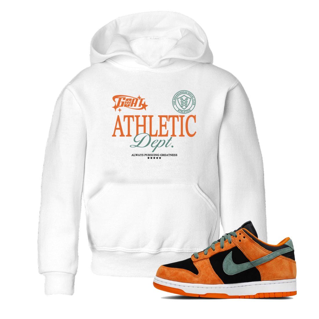 Dunk Low Ceramic shirts to match jordans Goat Athletic Dept sneaker match tees Dunk Ceramic match shoes to clothes SNRT Sneaker Tees Youth Baby White 1 tee
