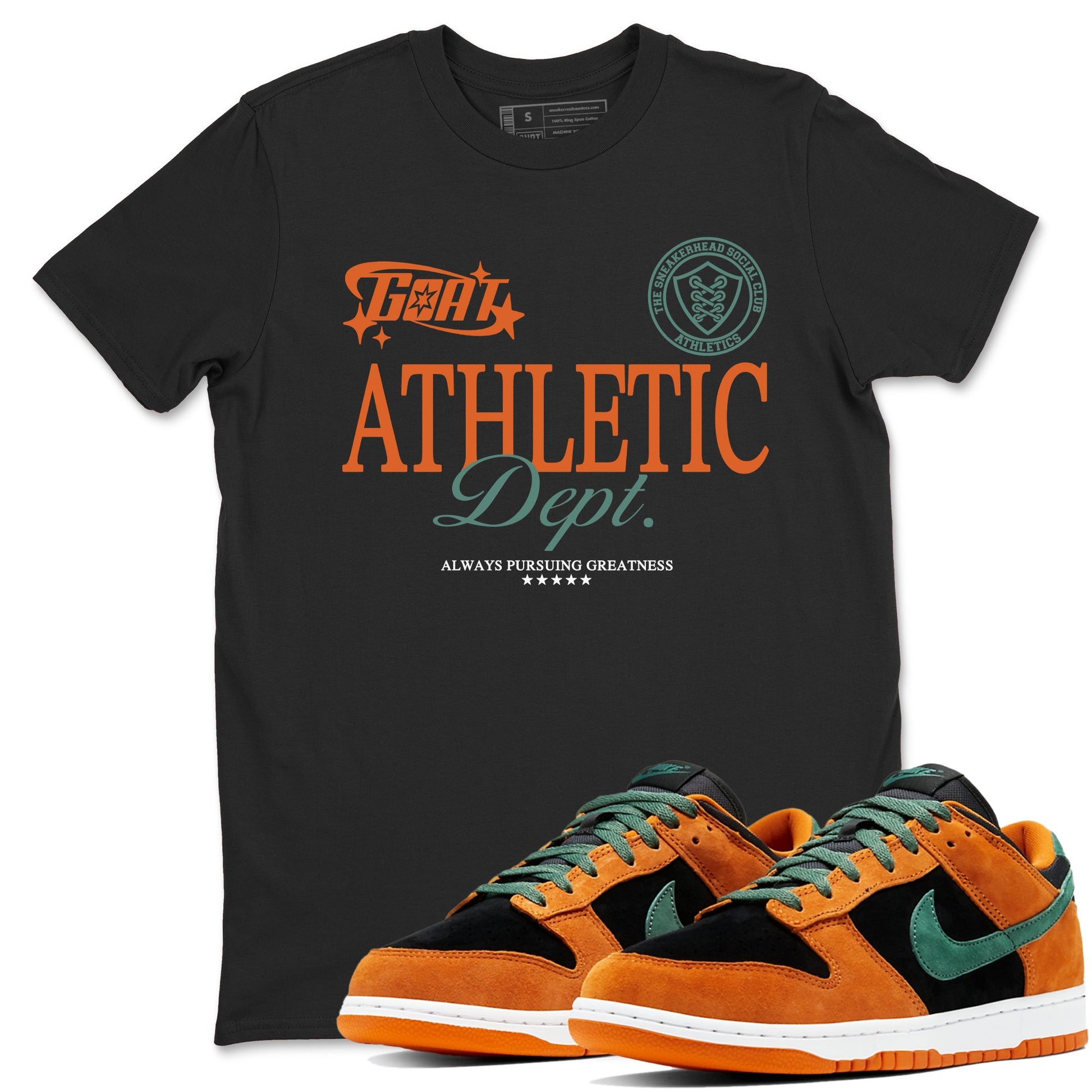 Dunk Low Ceramic shirts to match jordans Goat Athletic Dept sneaker match tees Dunk Ceramic match shoes to clothes SNRT Sneaker Tees unisex cotton Black 1 shirts