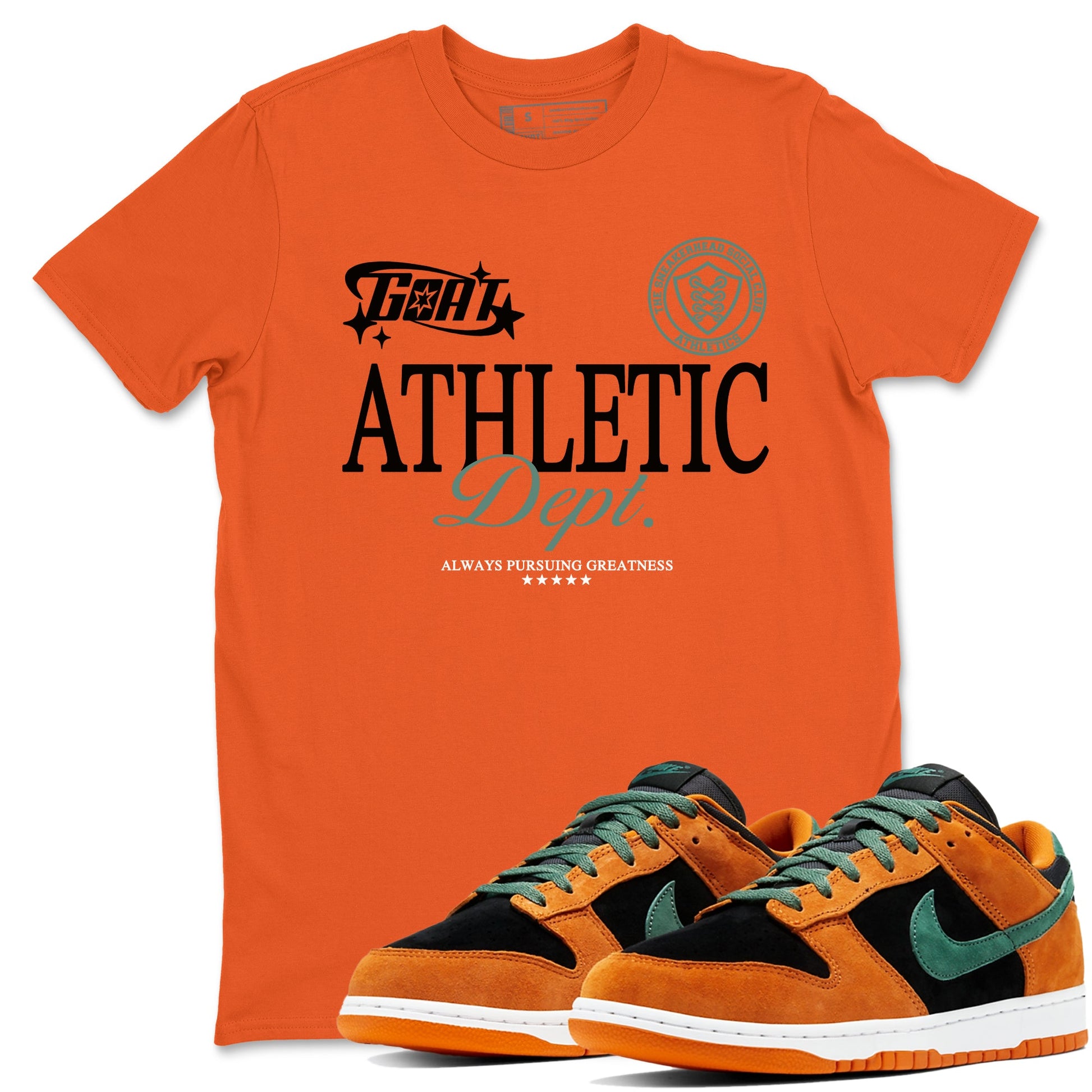 Dunk Low Ceramic shirts to match jordans Goat Athletic Dept sneaker match tees Dunk Ceramic match shoes to clothes SNRT Sneaker Tees unisex cotton Old Gold 1 shirts