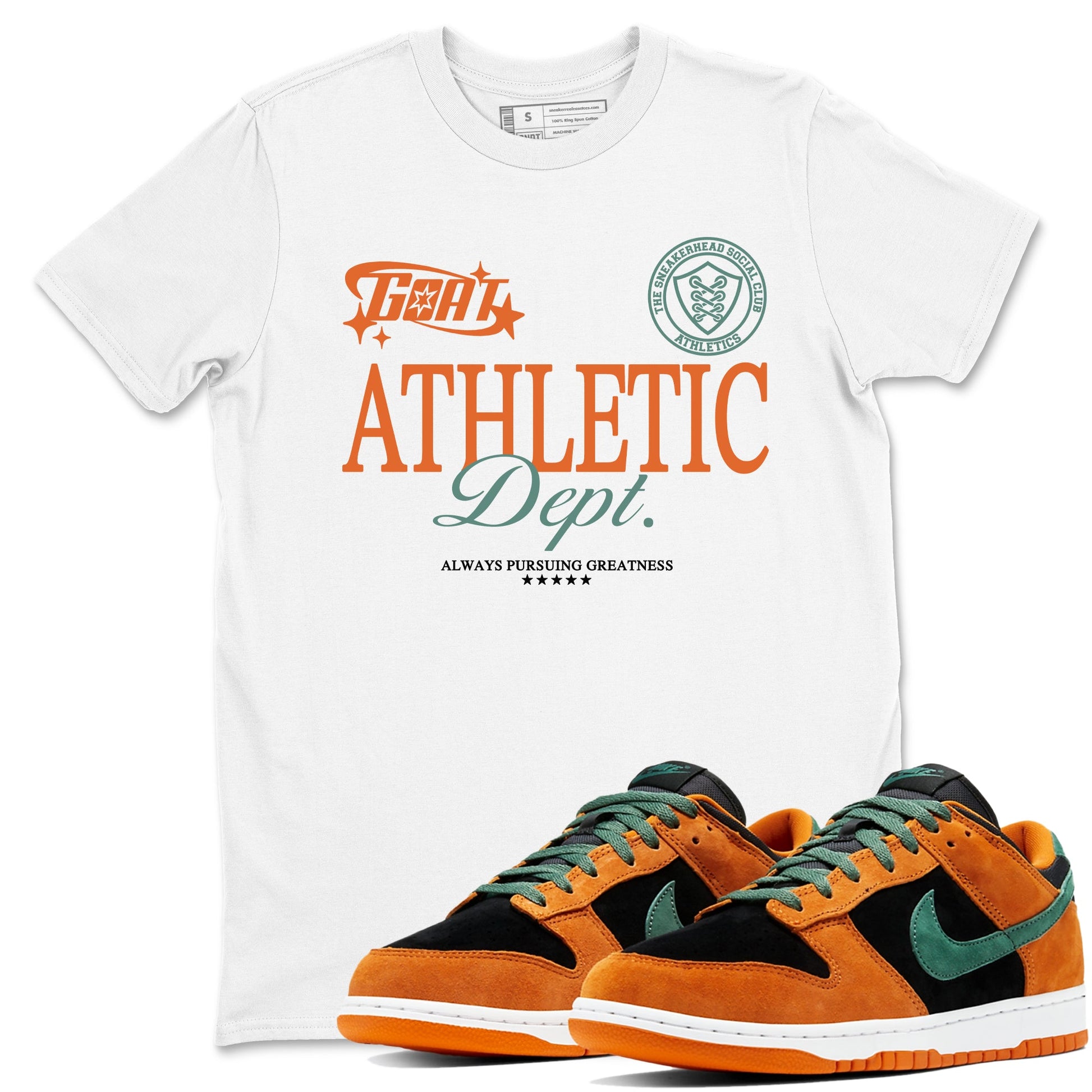 Dunk Low Ceramic shirts to match jordans Goat Athletic Dept sneaker match tees Dunk Ceramic match shoes to clothes SNRT Sneaker Tees unisex cotton White 1 shirts
