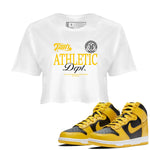 Dunk High Pollen shirts to match jordans Goat Athletic Dept sneaker match tees Dunk High Pollen SNRT Sneaker Release Tees unisex cotton White 1 Crop Shirts