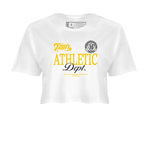 Dunk High Pollen shirts to match jordans Goat Athletic Dept sneaker match tees Dunk High Pollen SNRT Sneaker Release Tees unisex cotton White 2 Crop Shirts