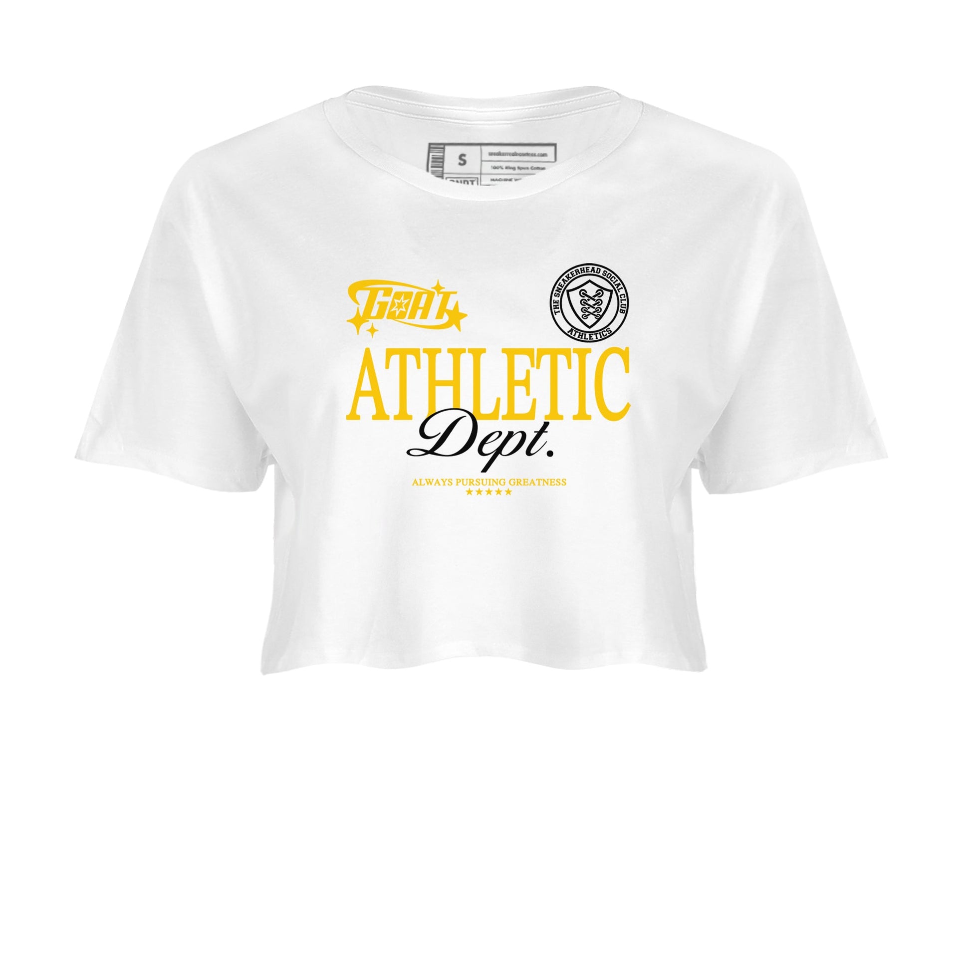 Dunk High Pollen shirts to match jordans Goat Athletic Dept sneaker match tees Dunk High Pollen SNRT Sneaker Release Tees unisex cotton White 2 Crop Shirts