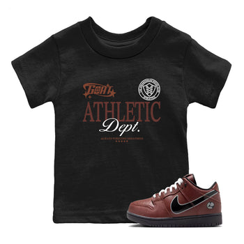 Sneaker match tees – Sneaker Tees To Match Dunk Low Football Shoes – Goat Athletic Dept Kids T-Shirt Black 1