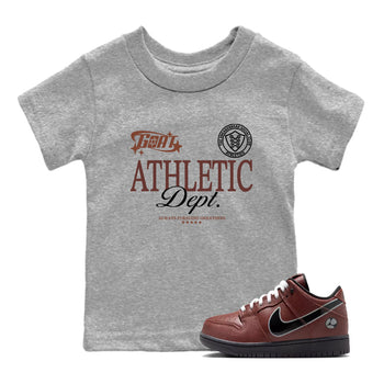Sneaker match tees – Sneaker Tees To Match Dunk Low Football Shoes – Goat Athletic Dept Kids T-Shirt Heather Grey 1