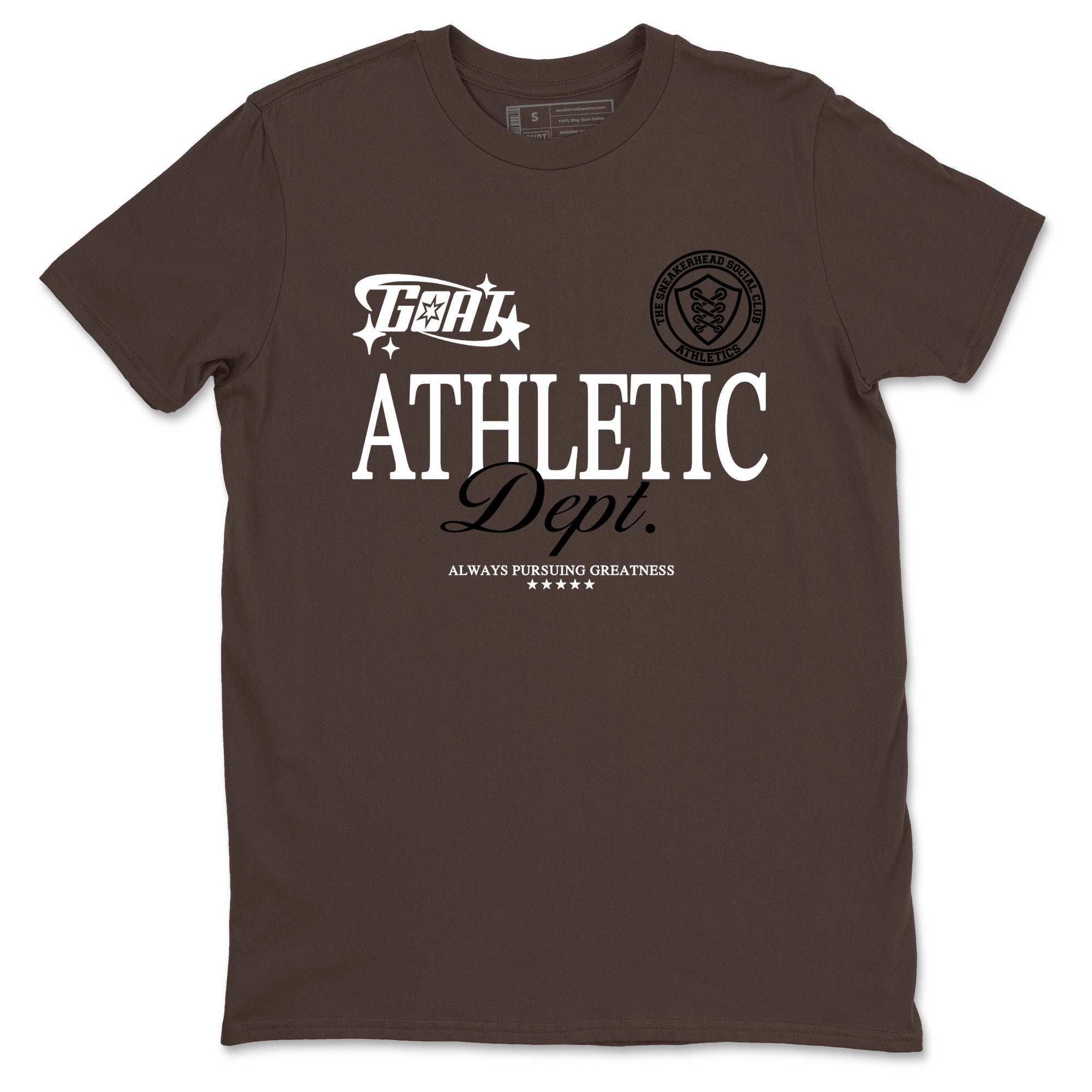 Sneaker match tees – Sneaker Tees To Match Dunk Low Football Shoes – Goat Athletic Dept Tee Dark Chocolate 2