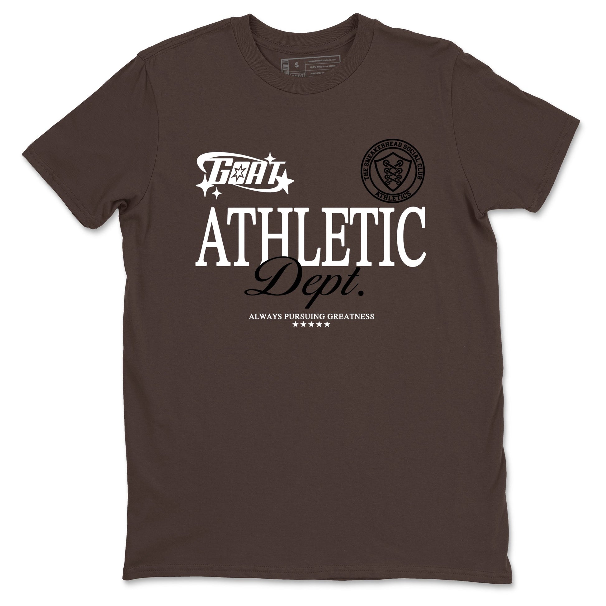 Sneaker match tees – Sneaker Tees To Match Dunk Low Football Shoes – Goat Athletic Dept Tee Dark Chocolate 2