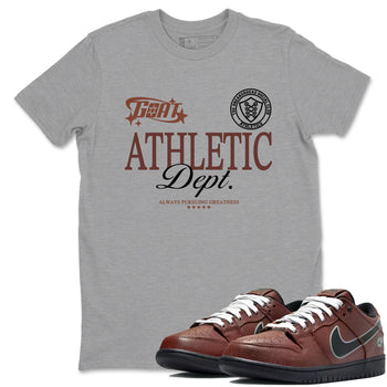 Sneaker match tees – Sneaker Tees To Match Dunk Low Football Shoes – Goat Athletic Dept Tee Heather Grey 1