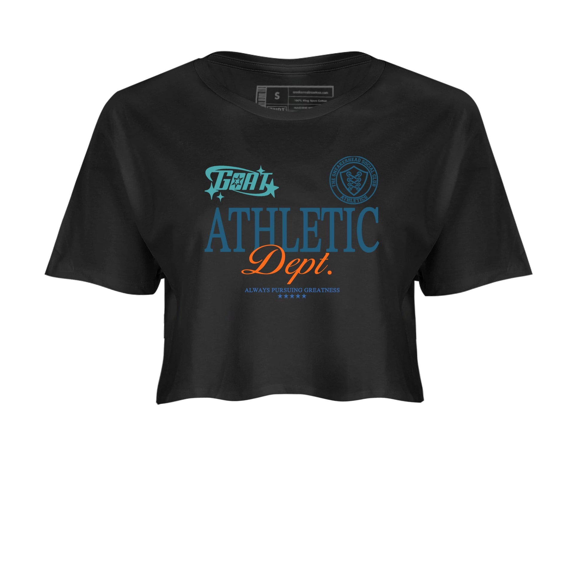 Yeezy 700 Faded Azure shirts to match jordans Goat Athletic Dept sneaker match tees Yeezy 700 Faded Azure match shoes to clothes SNRT Sneaker Tees unisex cotton Black 2 crop tee