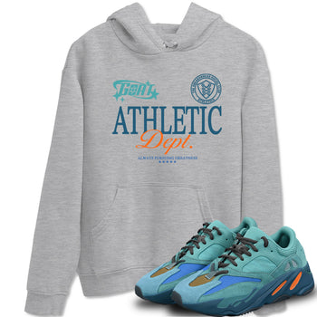 Yeezy 700 Faded Azure shirts to match jordans Goat Athletic Dept sneaker match tees Yeezy 700 Faded Azure match shoes to clothes SNRT Sneaker Tees unisex cotton Heather Grey 1 shirts