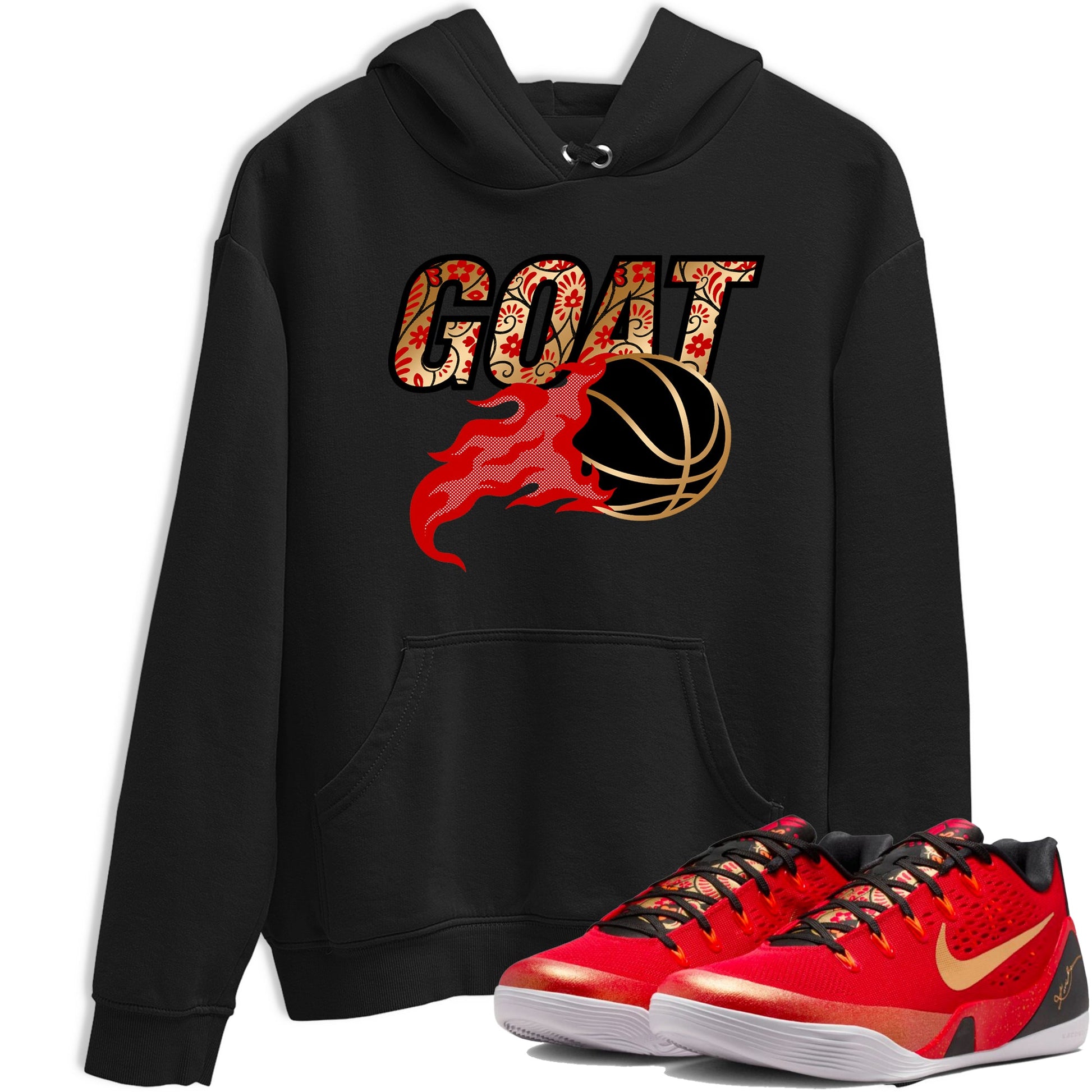 Best Christmas gifts for sneakerheads  – Sneaker Tees To Match Nike KB 9 China Sneakers – Goat Basketball Graphic Tee Black 1